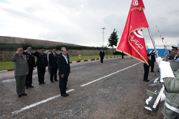 Tunisie - Marzouki visite la caserne de Djebel El Kébir et la base aérienne de Sidi Ahmed à Bizerte