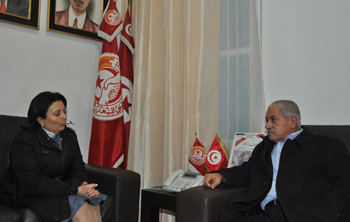 Tunisie – Rencontre entre Houcine Abbassi et Wided Bouchamaoui