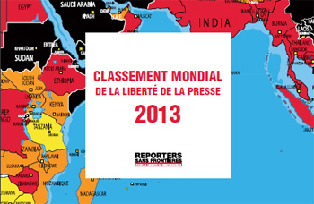 Classement RSF de la liberté de la presse 2013 : la Tunisie perd 4 places