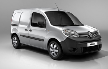 Renault présente le nouveau visage de son utilitaire Kangoo Express.