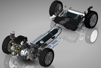 L'Hybrid Air, une solution Citroën écologique utilisant l'air comprimé associé à l'hydraulique