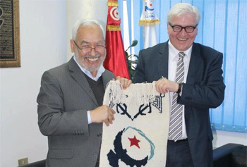 Photo du jour- La grande hospitalité de Rached Ghannouchi pour les Allemands