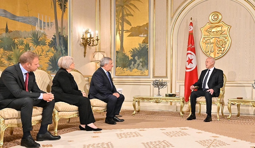 Kaïs Saïed s'entretient avec Antonio Tajani
