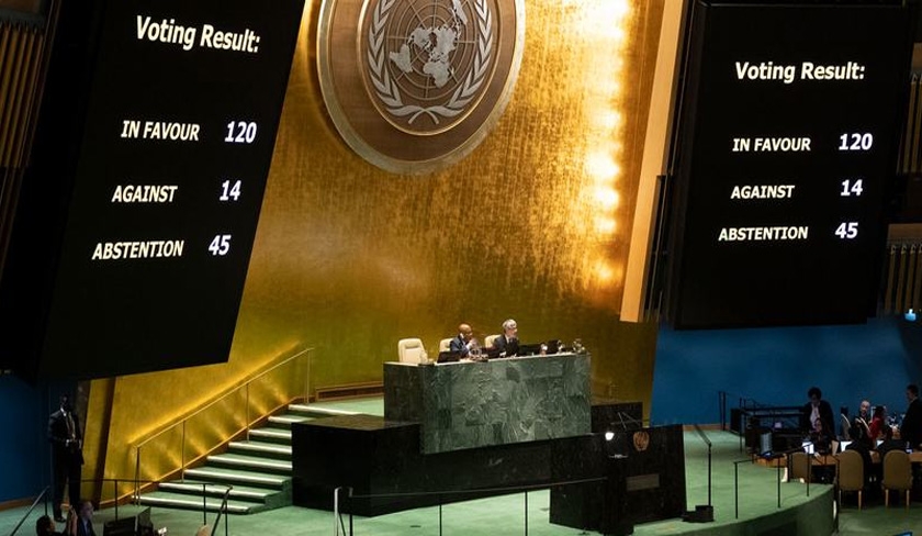 La Tunisie s’est abstenue : ce que dit la résolution adoptée par l’Assemblée générale de l’ONU