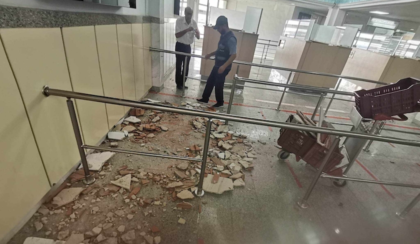 Une blessée après l’effondrement d’une partie du toit de l’aéroport de Monastir