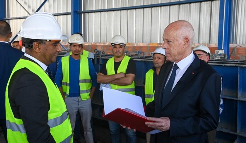 Kas Saed effectue une visite au stade dEl Menzah 

