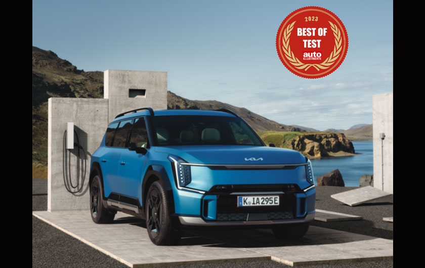 La Kia EV9 remporte le prix Best of Test 2023 de l’Auto Illustrierte