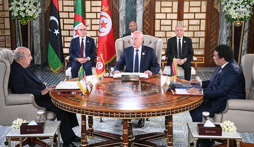 En photos – Réunion consultative entre Saïed, Tebboune et El Menfi