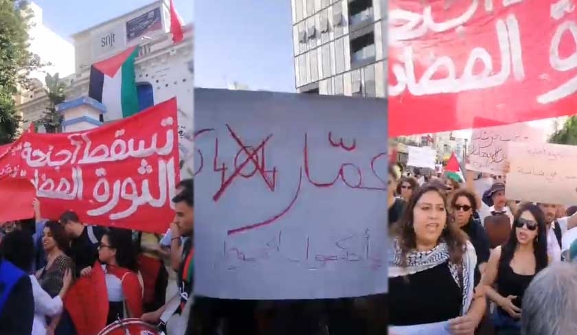 En vidos : manifestation contre la rpression au centre-ville de Tunis