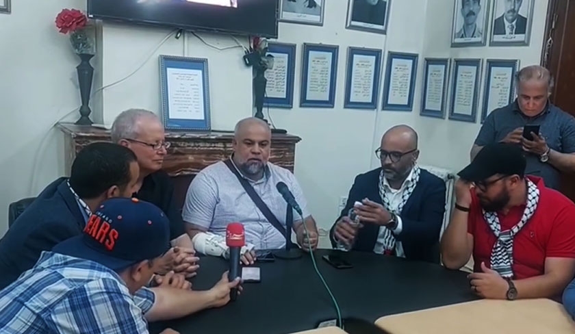 Wael Dahdouh accueilli  Tunis au sige du SNJT