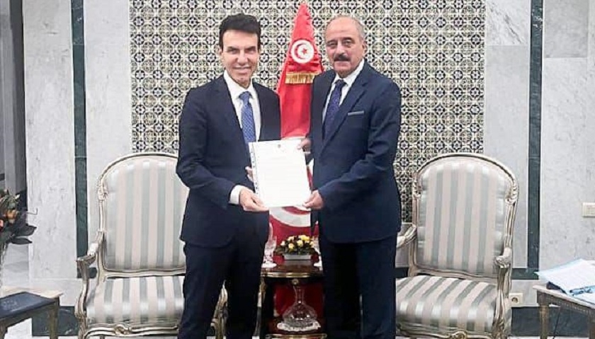 Mohamed Ali Nafti reçoit une copie des lettres de créance du nouvel ambassadeur de l’UE