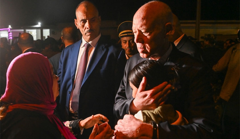 En photos : visite de Kaïs Saïed à l’hôpital de campagne de Bir Ali Ben Khalifa