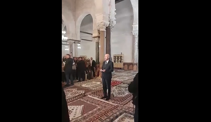 Kairouan - Kaïs Saïed adresse ses vœux depuis la mosquée Okba