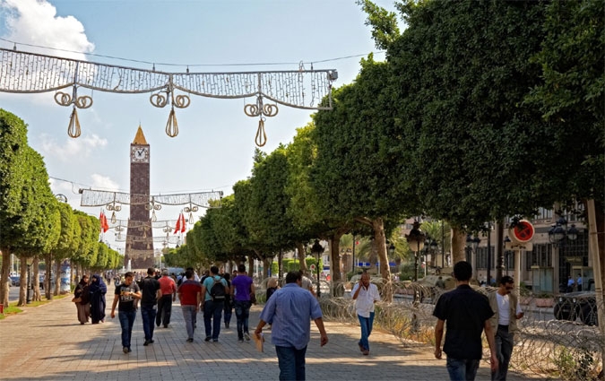 Deux jours sans voitures sur lavenue Habib Bourguiba