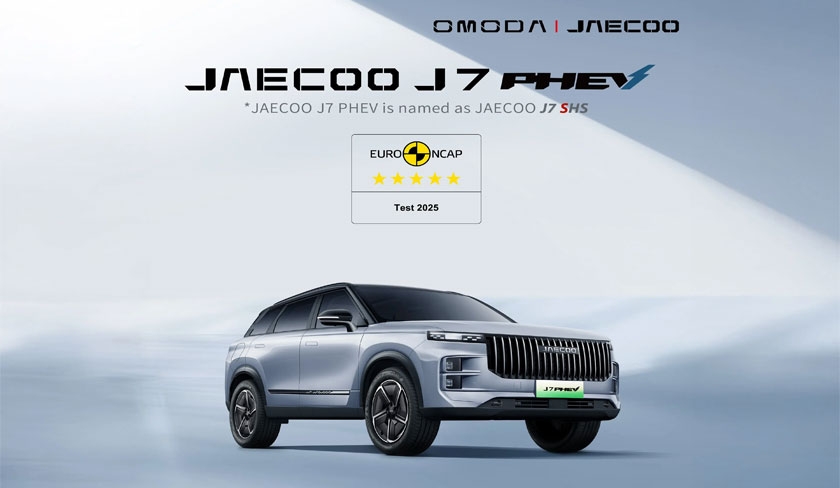 Le JAECOO J7 SHS obtient la note de sécurité cinq étoiles Euro NCAP