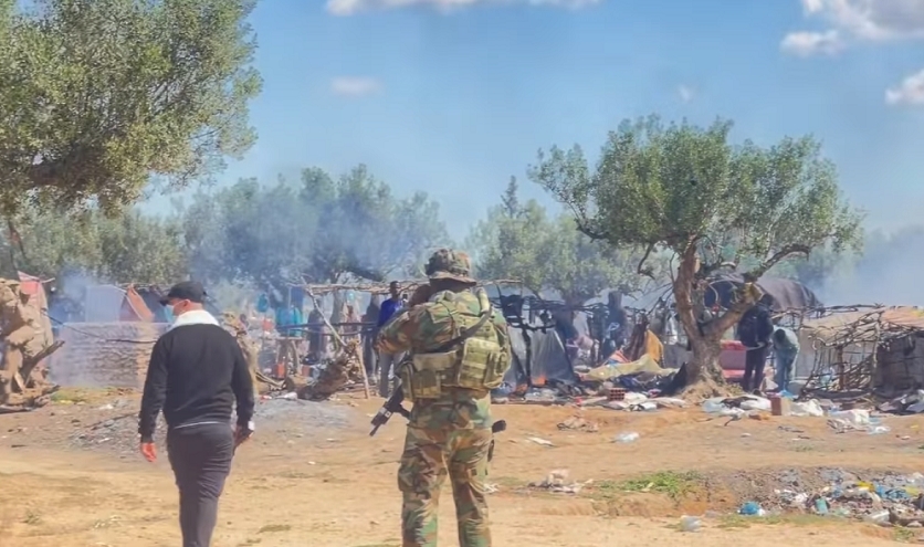 El Amra : les forces de l’ordre démantèlent un campement de migrants