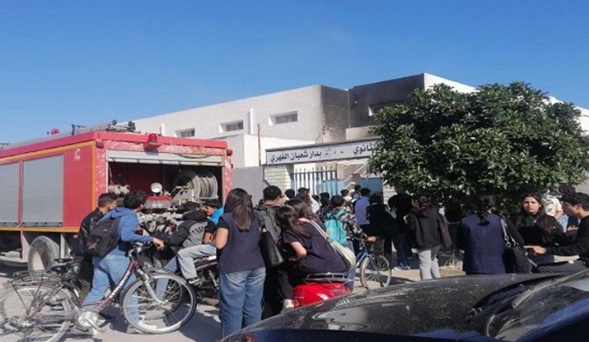 Grand incendie au lycée de Dar Chaâbane El Fehri