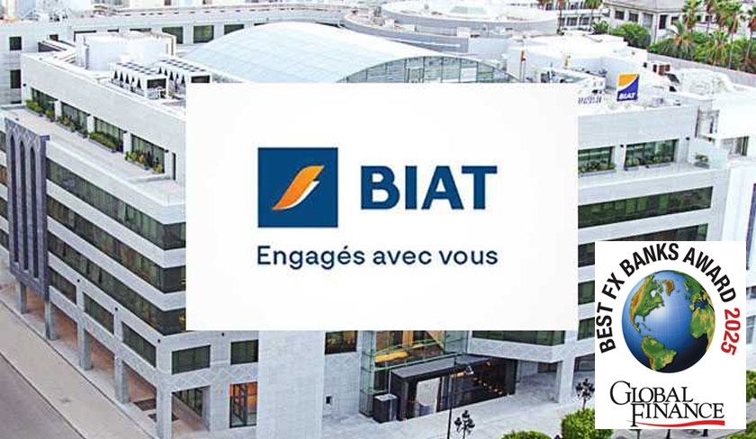  La Biat sacre meilleure banque sur le march de change en Tunisie en 2025 par Global Finance

