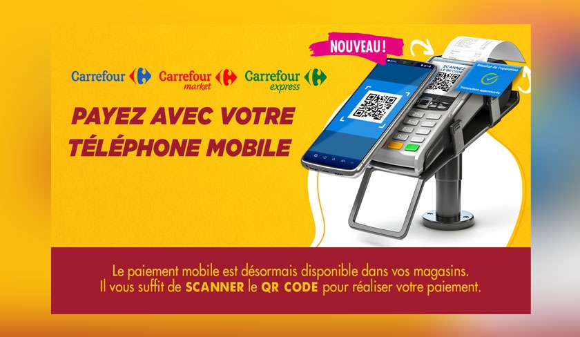  Carrefour Tunisie lance le paiement mobile dans lensemble de ses magasins

