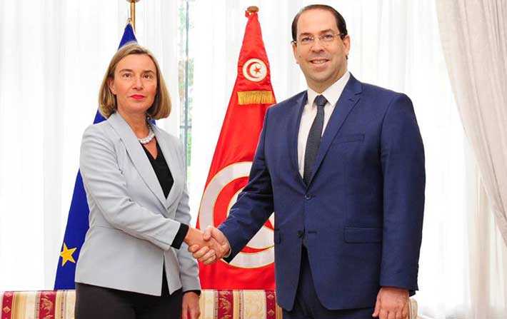 Youssef Chahed rencontre Federica Mogherini  Bruxelles