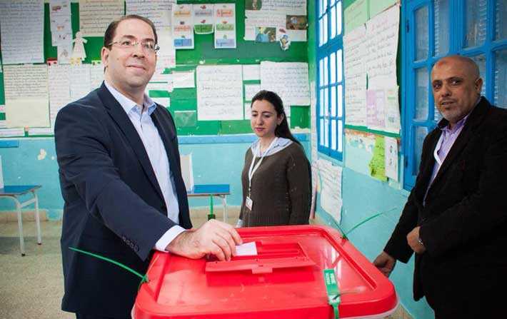 Youssef Chahed vote  la Marsa