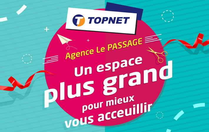 Réouverture de l’agence Topnet Le Passage à Tunis