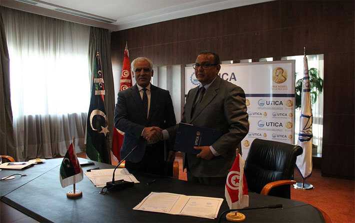 Accord de partenariat entre lUtica et lUnion des chambres dindustrie et du commerce libyenne