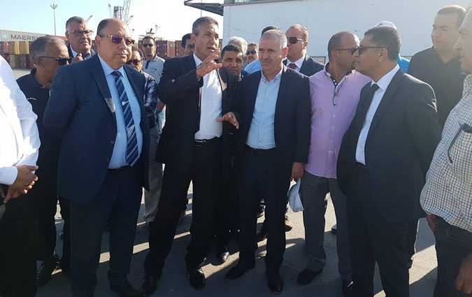 Noureddine Taboubi en visite au port de Radés