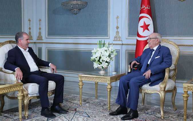 Bji Cad Essebsi reoit Noureddine Taboubi au palais de Carthage

 