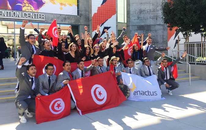En vido : Enactus Tunisie chante lhymne national en Californie