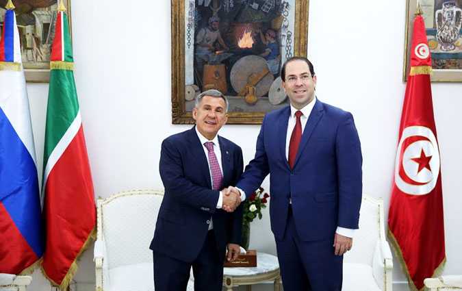 Coopration tuniso-russe : Chahed reoit le prsident de la Rpublique du Tatarstan