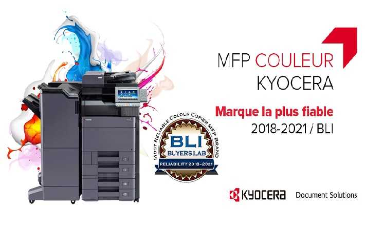 Kyocera nomme marque la plus fiable par BLI