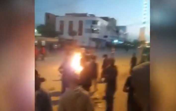 Sidi Hassine Sijoumi  Affrontements entre citoyens et forces de lordre