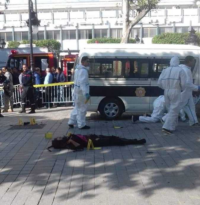 Photo de la kamikaze de l'avenue Bourguiba