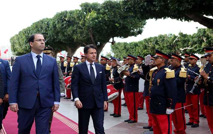 Tunisie-Italie : Youssef Chahed reoit Giuseppe Conte