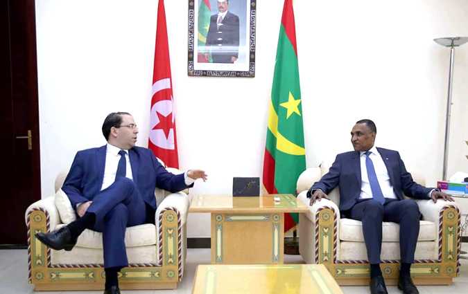 Youssef Chahed sentretient avec le Premier ministre mauritanien

