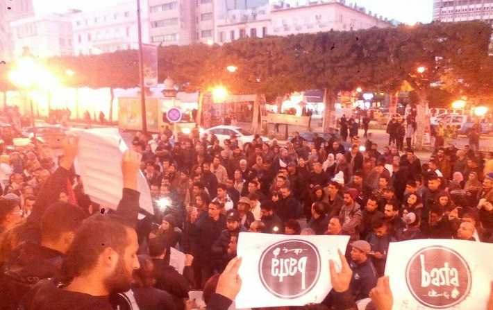 Avenue Habib Bourguiba : Manifestation contre la marginalisation et la chert de la vie 