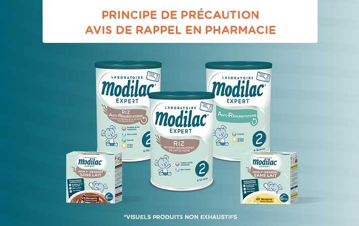 Retrait de la vente de laits infantiles Modilac 
