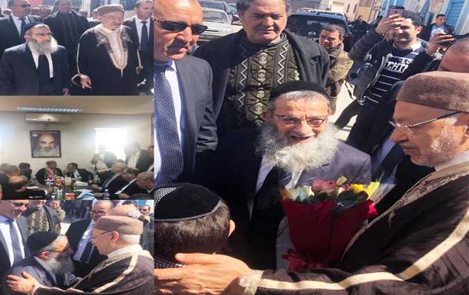 Rached Ghannouchi accueilli  Djerba par le grand-rabbin de Tunisie