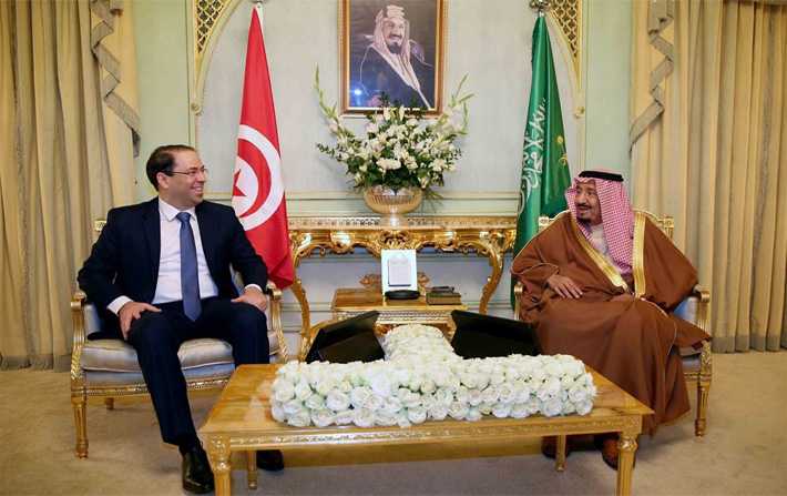 Youssef Chahed rencontre le roi Saoudien