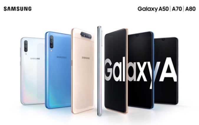 Samsung dvoile les Galaxy A20e, A40 et A80, compltant la gamme des Galaxy A