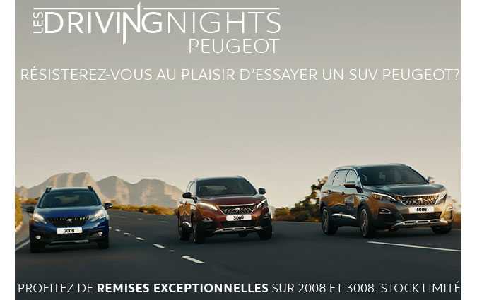 Driving Nights by Peugeot : Stafim propose des offres exceptionnelles