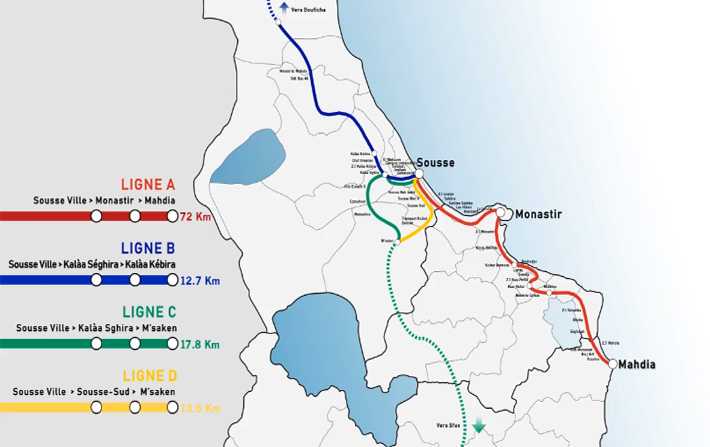 Adoption du projet des lignes de métro de Sousse