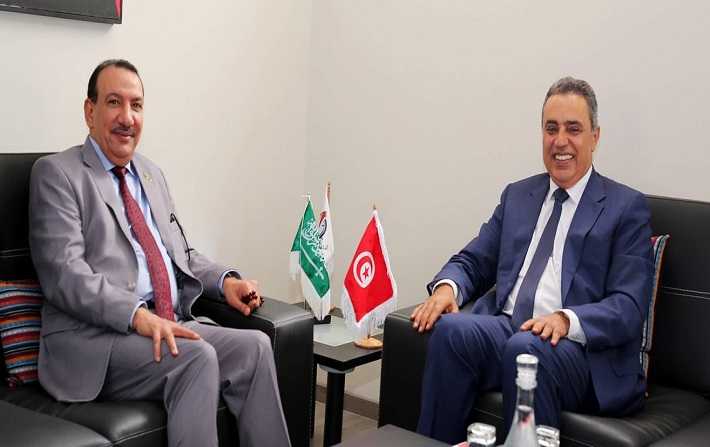 L'ambassadeur dArabie saoudite en Tunisie reu par Mehdi Joma

