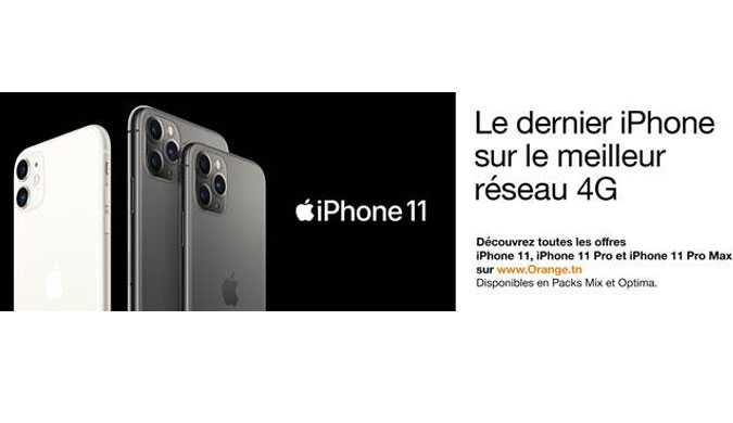 LiPhone 11 disponible  partir du 22 Novembre chez Orange Tunisie