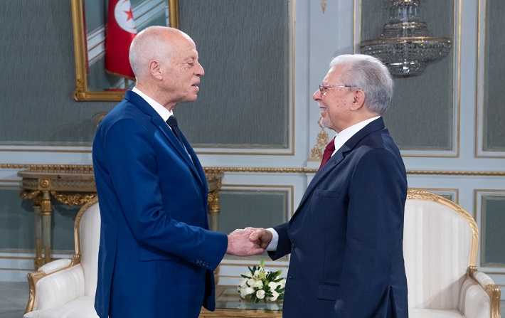 Kaïs Saïed reçoit Taïeb Baccouche à Carthage