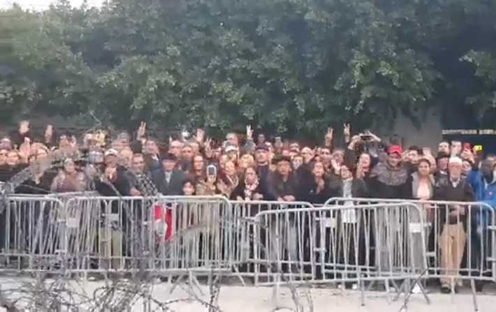 Rassemblement de soutien à Abir Moussi devant l’ARP