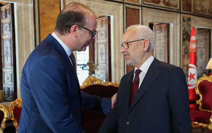 Rached Ghannouchi rencontre sparment Elyes Fakhfakh et Nabil Karoui