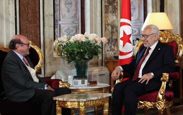 Rached Ghannouchi reoit le frre de feu Bji Cad Essebsi
