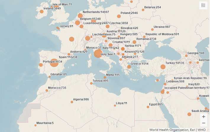 Covid-19 : dcs de 45 Tunisiens  ltranger